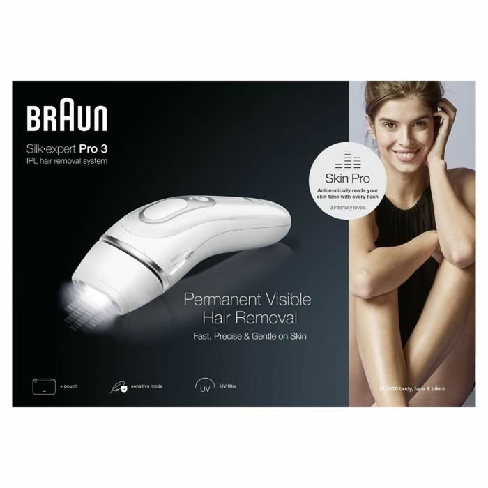 Braun Silk·expert Pro 3 PL3020 - Épilateur à lumière pulsée - Blanc Braun Silk·expert Pro 3 PL3020 - Épilateur à lumière pulsée - Blanc