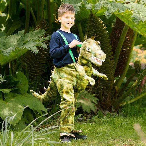 Liragram Dinosaure Porteur - Jouet à enfourcher pour enfant de 3 à │ 5 ans - Version Verte