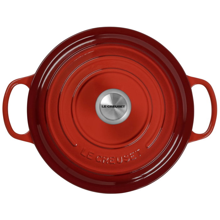 Le Creuset Signature Roaster ronde 26cm cerise Le Creuset Signature Roaster ronde 26cm cerise
