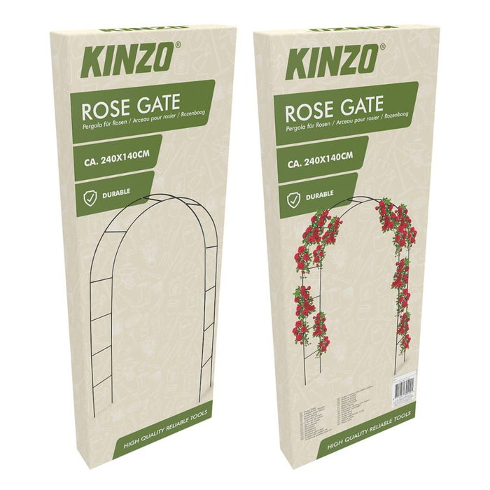 Arche de jardin Kinzo 240 x 140 cm Métal Roses Arche de jardin Kinzo 240 x 140 cm Métal Roses