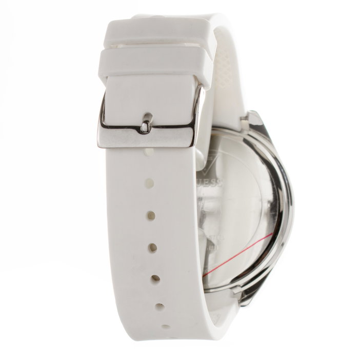 GUESS W1066L1 avec bracelet blanc et cadran bleu