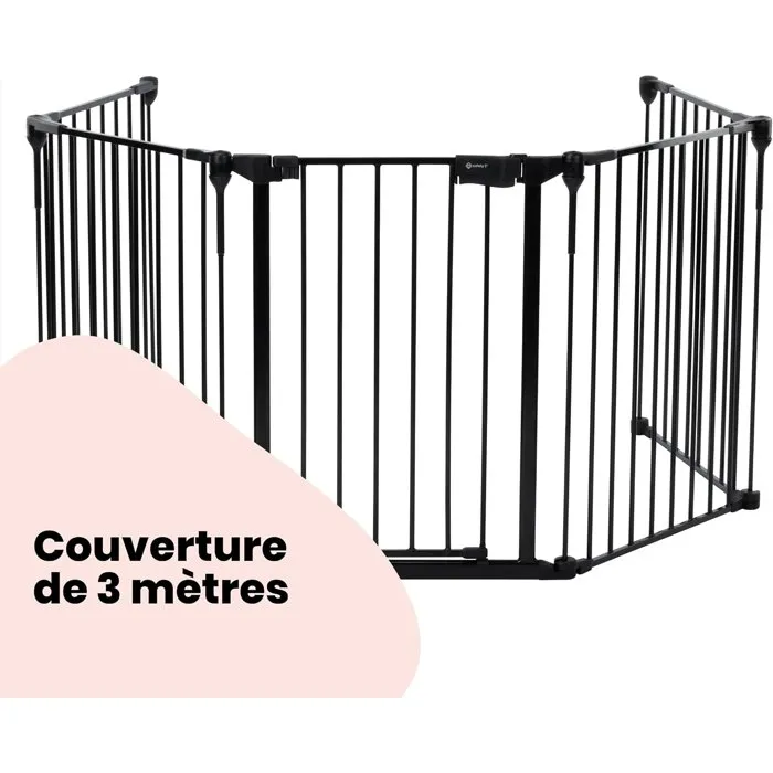 Safety 1st Barrière modulaire 5 panneaux, extra large 3 m, Noir