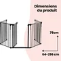 Safety 1st Barrière modulaire 5 panneaux, extra large 3 m, Noir