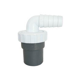 Edm Enlace mixte tubes lisses à coller 1 prise 1"1/2 40mm PVC blanc/gris pour lave-linge