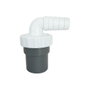Edm Enlace mixte tubes lisses à coller 1 prise 1"1/2 40mm PVC blanc/gris pour lave-linge