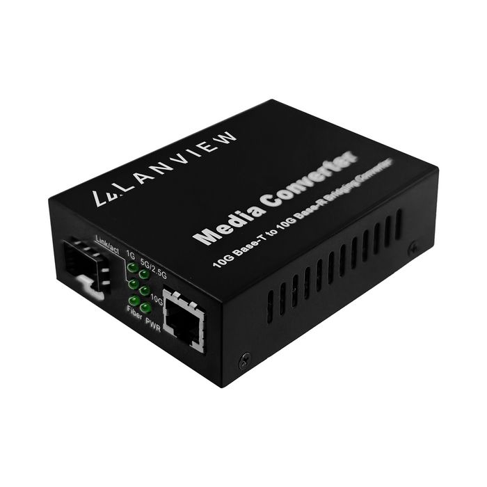 Lanview Convertisseur de média 1-Port 10GBase-X SFP+ vers 1-Port 10GBase-T RJ45 Lanview Convertisseur de média 1-Port 10GBase-X SFP+ vers 1-Port 10GBase-T RJ45