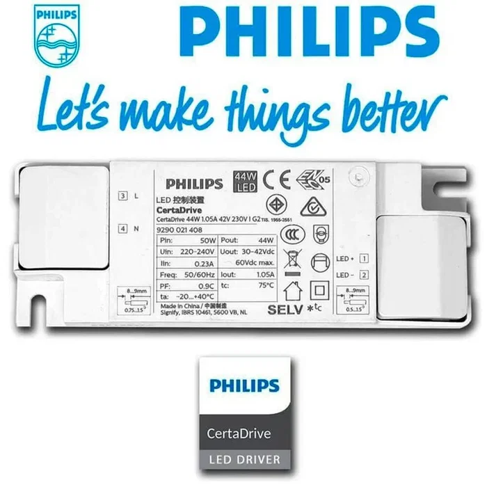 Philips Panneau LED Ultra-fin 42W 6000K Blanco Frío 5880 Lm Philips Panneau LED Ultra-fin 42W 6000K Blanco Frío 5880 Lm