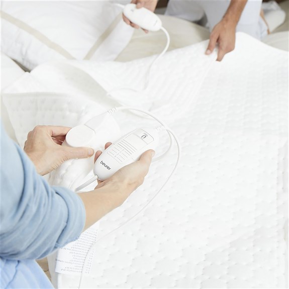 Beurer TS-26 XXL (317.16) Couverture chauffante électrique double, 3 niveaux de température, système de sécurité BSS, câbles amovibles