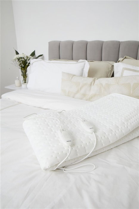 Beurer TS-26 XXL (317.16) Couverture chauffante électrique double, 3 niveaux de température, système de sécurité BSS, câbles amovibles