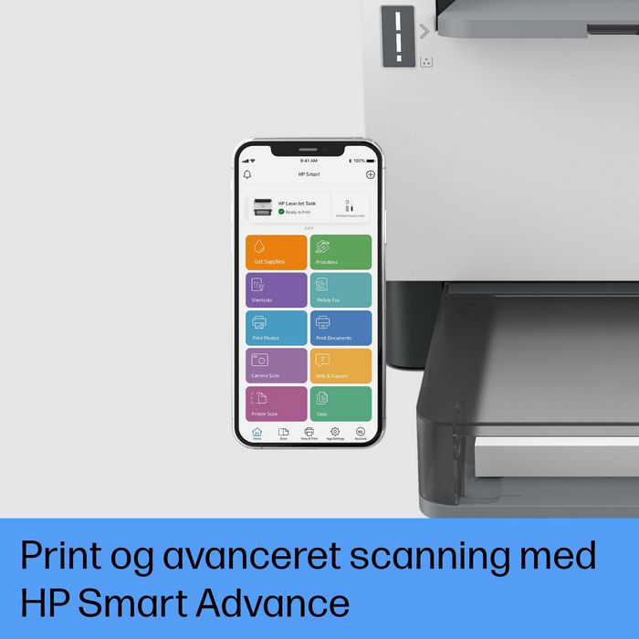 HP LaserJet Tank 1504w - Imprimante laser monochrome avec toner pré-rempli (5000 pages), Wi-Fi, 22 ppm
