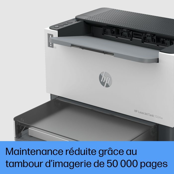 HP LaserJet Tank 1504w - Imprimante laser monochrome avec toner pré-rempli (5000 pages), Wi-Fi, 22 ppm