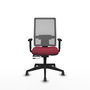 Piqueras y Crespo Chaise de Bureau Horna, Assise Granat et Dossier Maille Gris