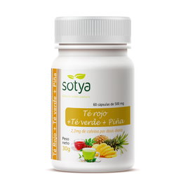 SOTYA Thé Vert, Thé Rouge et Ananas 60 capsules