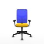 PIQUERAS Y CRESPO Chaise Motilla Synchro Jaune et Bleu