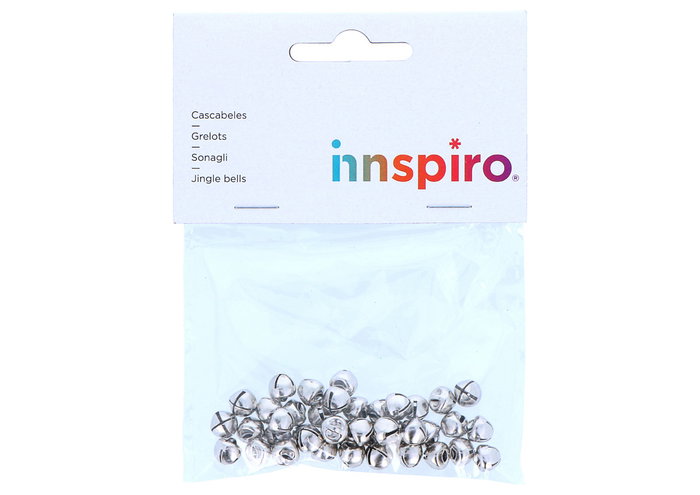 Innspiro Lot de 40 clochettes en métal argent de 8 mm