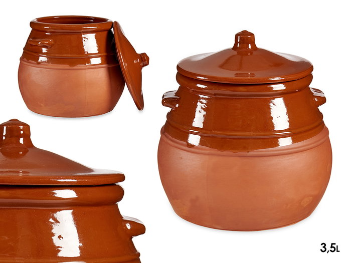 La Dehesa Puchero 3,5 L (3500 ml) 23 cm x 23 cm x 23 cm Barro Refractario Couleur Miel (Set de 4) La Dehesa Puchero 3,5 L (3500 ml) 23 cm x 23 cm x 23 cm Barro Refractario Couleur Miel (Set de 4)