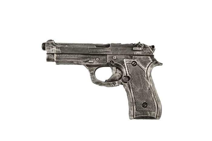 My Other Me Pistola foam - Pistolet mousse jouet en français, dimensions 20 x 12 x 2.5 cm, multicolore, matériau mousse, sans piles, recommandé dès 3 ans