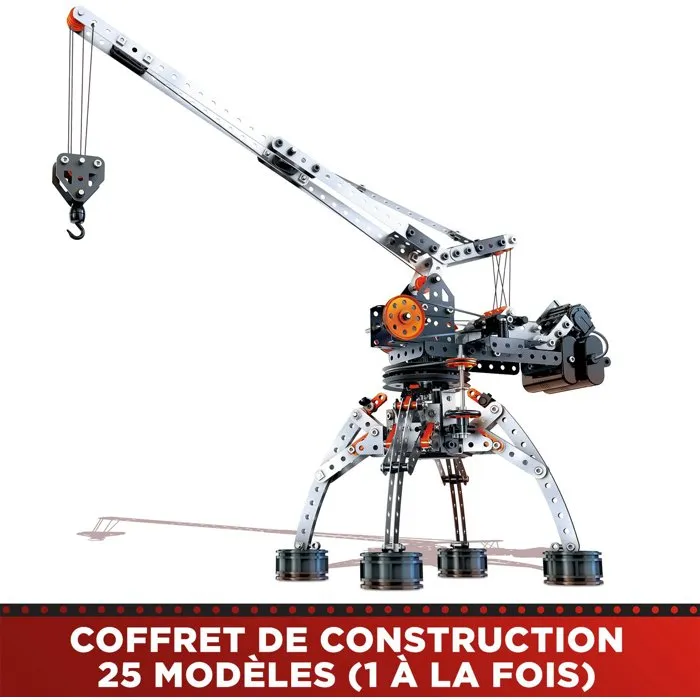 Meccano Coffret Super Construction 25 en 1 avec 638 pièces et moteur Meccano Coffret Super Construction 25 en 1 avec 638 pièces et moteur