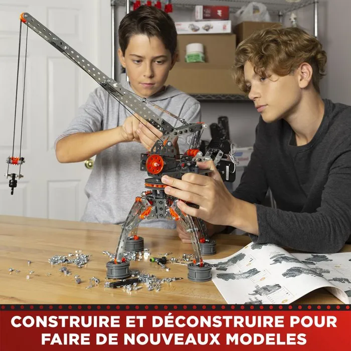 Meccano Coffret Super Construction 25 en 1 avec 638 pièces et moteur Meccano Coffret Super Construction 25 en 1 avec 638 pièces et moteur