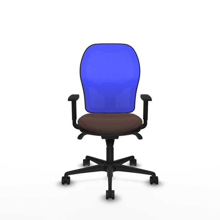 Piqueras y Crespo Chaise de Bureau Jorquera Bleu et Brun foncé