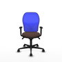 Piqueras y Crespo Chaise de Bureau Jorquera Bleu et Brun foncé