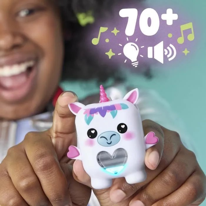 Hasbro Nano-mals Meadowmist la licorne - Compagnon électronique interactif, plus de 70 réactions, jouet de poche pour enfants dès 5 ans