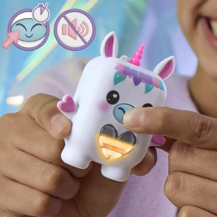 Hasbro Nano-mals Meadowmist la licorne - Compagnon électronique interactif, plus de 70 réactions, jouet de poche pour enfants dès 5 ans