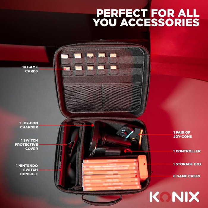 Konix Big Carry Case pour Nintendo Switch 2 - Noir