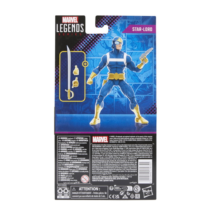 Hasbro Marvel Legends Figurine Star-Lord PVC 15 cm avec Accessoires - Gardiens de la Galaxie