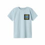 T shirt à manches courtes Enfant Name It Nkmmakai Jaws Nreg Box Sky 6-12 Mois