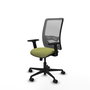 PIQUERAS Y CRESPO Chaise Zulema Synchro, Vert olive et Gris