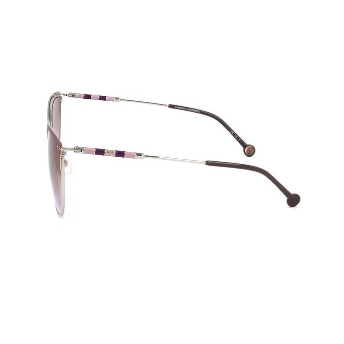 Carolina Herrera CH 0037/S Lunettes de soleil rondes Femme Argenté Lila