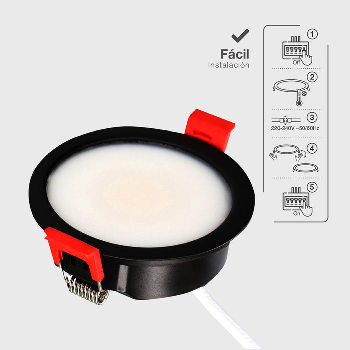 GSC Evolution Aro rond compact à LED Lumati 7W Negro GSC Evolution Aro rond compact à LED Lumati 7W Negro