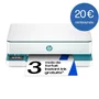 HP Envy 6122e - Imprimante tout-en-un jet d'encre couleur avec copieur, scanner, Wi-Fi et 3 mois d'Instant Ink inclus avec HP+