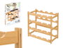 Kinvara Botellero Bambu 16 Bouteilles 43x4x27 cm Naturel (Set de 4)
