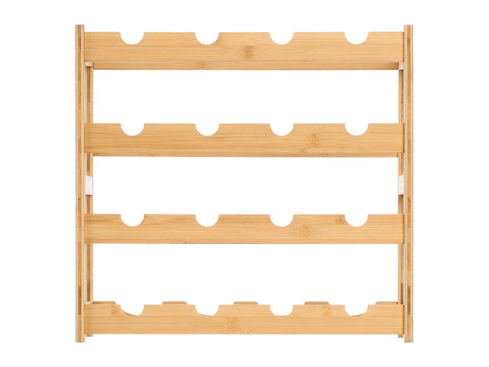 Kinvara Botellero Bambu 16 Bouteilles 43x4x27 cm Naturel (Set de 4)