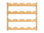 Kinvara Botellero Bambu 16 Bouteilles 43x4x27 cm Naturel (Set de 4)