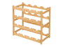 Kinvara Botellero Bambu 16 Bouteilles 43x4x27 cm Naturel (Set de 4)
