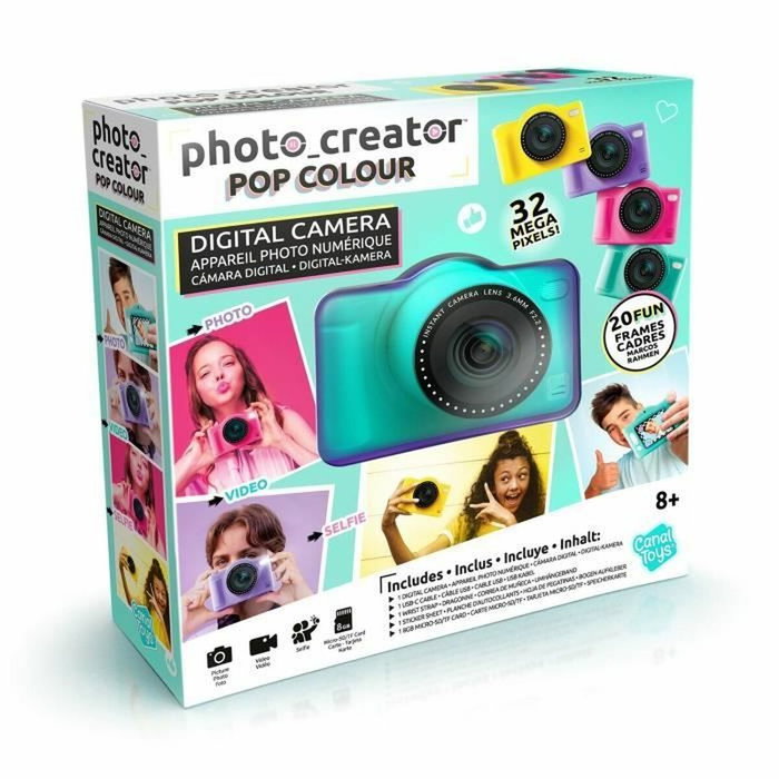 Canal Toys Appareil Photo Numérique Pop Colour Vert avec carte SD 8Go Canal Toys Appareil Photo Numérique Pop Colour Vert avec carte SD 8Go