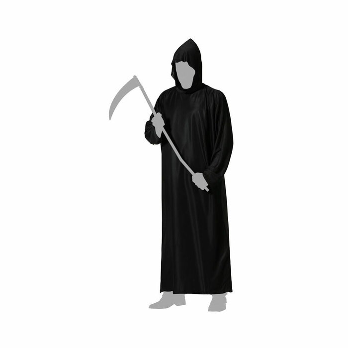 Atosa Disfraz Hombre Adulto Tenebroso con Túnica Negra y Capucha Integrada Atosa Disfraz Hombre Adulto Tenebroso con Túnica Negra y Capucha Integrada