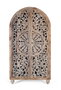 GINER Y COLOMER Armoire en teck sculptée blanc lavé