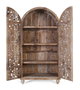 GINER Y COLOMER Armoire en teck sculptée blanc lavé