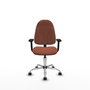 PIQUERAS Y CRESPO Chaise de bureau Algarra, Tissu Marron, Base Chromée