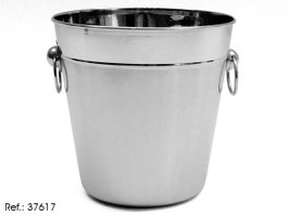 Kinvara Cubitera en acier brossé mate avec anses 16x13x14 cm (Set de 24)
