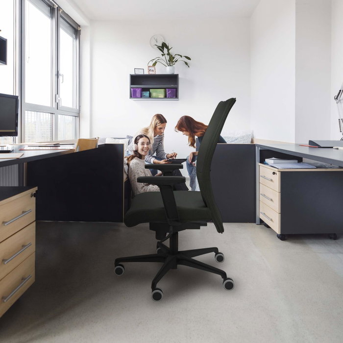 Piqueras Y Crespo Chaise de bureau Albacete, mécanisme Synchro, Marron