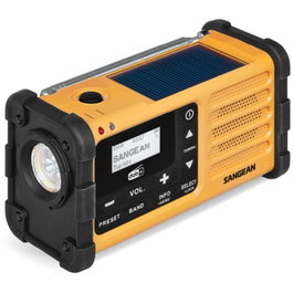 Sangean MMR-88 DAB+ (USB-C) Jaune - Radio d'urgence Solaire et Manivelle