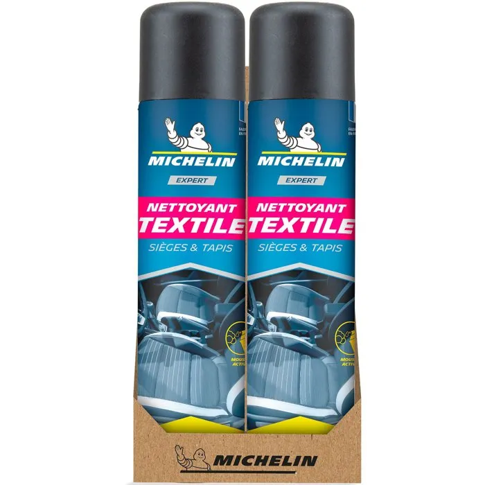 Michelin Nettoyant Textile - Mousse active pour sièges, tapis et moquettes - Nettoie en profondeur et ravive les couleurs - Séchage rapide