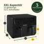 Cuisinart Airfryer AFD10OBLE, Double cuve, 10,4L, Noir