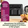 Cuisinart Airfryer AFD10OBLE - Friteuse sans huile 10.4L, double cuve, Noir, 2400W, cuisson Air Advantage, 6 modes, maintien au chaud