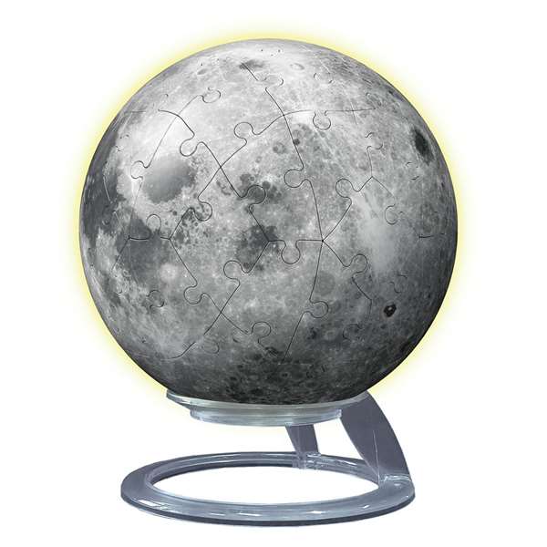 Ravensburger Puzzle 3D 72 pièces lune phosphorescente hauteur 15,7 cm Ravensburger Puzzle 3D 72 pièces lune phosphorescente hauteur 15,7 cm